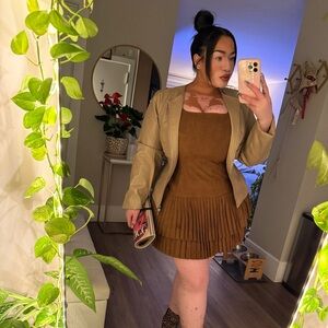 Brown Suede Dress